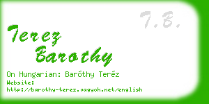 terez barothy business card